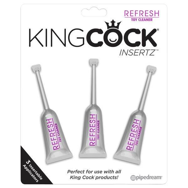 King Cock Refresh Insertz - Toy Cleaner Pillow Packs - 3 Pack