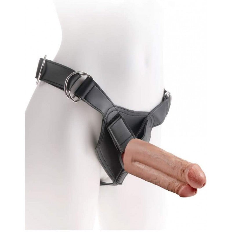 King Cock Strap-On Harness with 7 Inch Two Cocks One Hole
