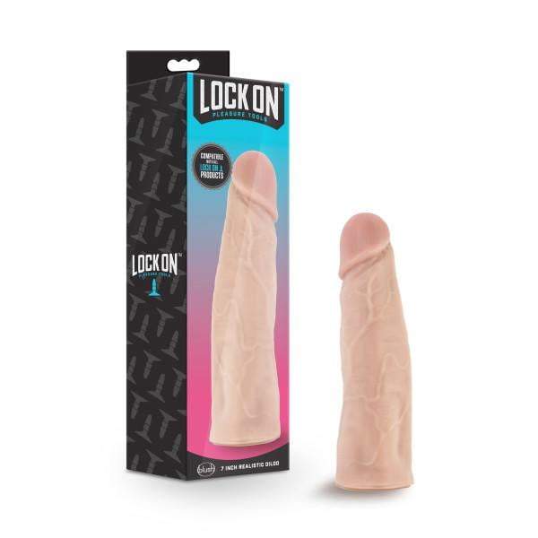 Lock On Flesh 7 Inch Realistic Dong with Lock On Base