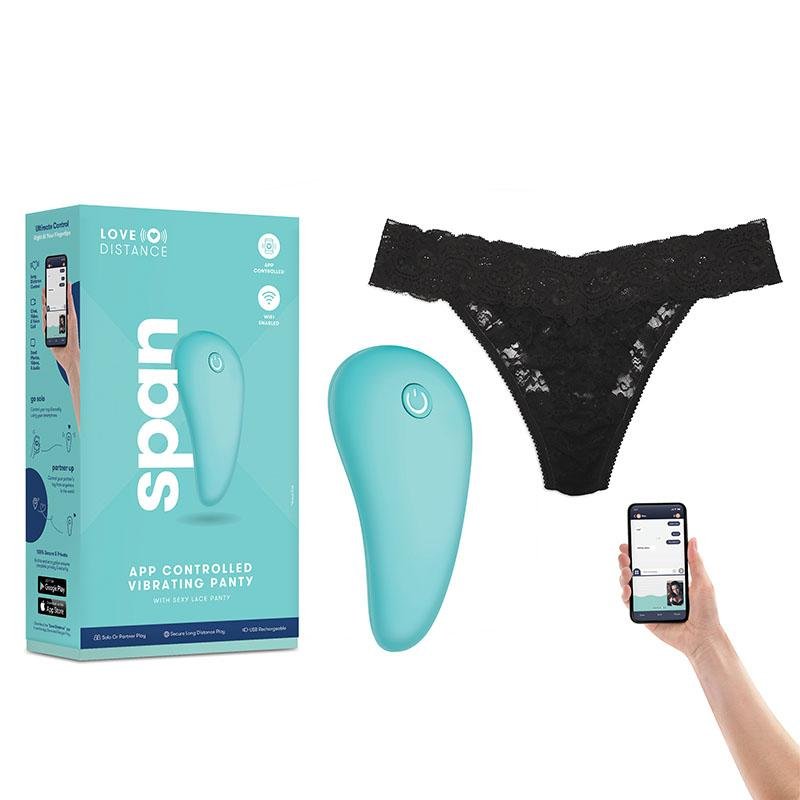 Love Distance SPAN WITH PANTY - Aqua Vibrating Panty with App Control