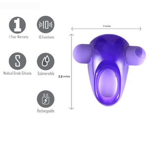 Maia Casey - Purple Vibrating Cock Ring