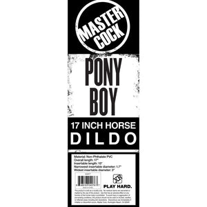 Master Cock Pony Boy 17 Inch Horse Dong - Black