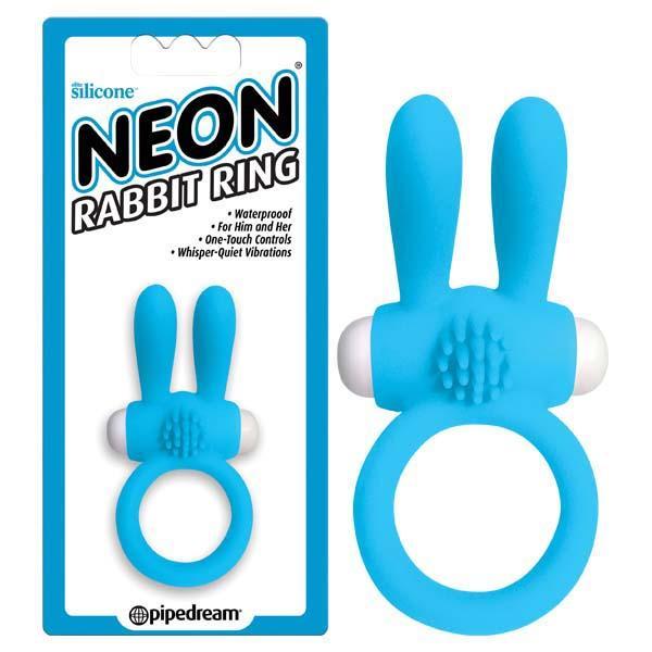 Neon Blue Vibrating Rabbit Cock Ring