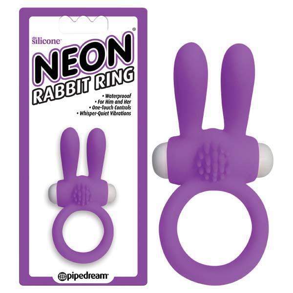Neon Purple Vibrating Rabbit Cock Ring