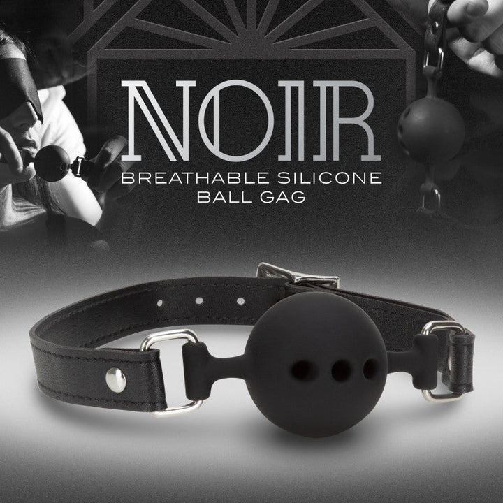 Noir Breathable Silicone Ball Gag