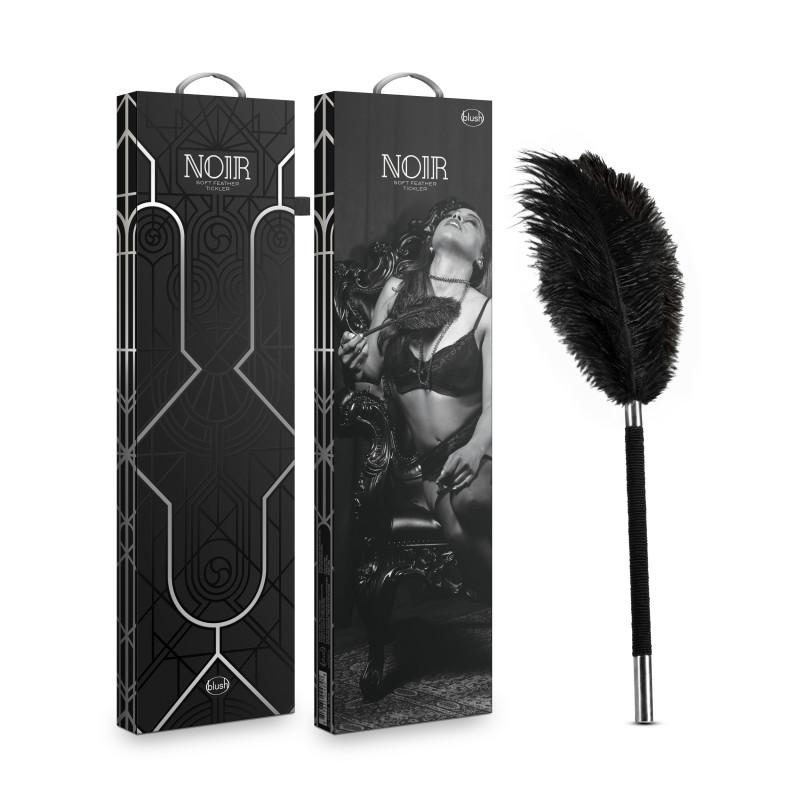 Noir Soft Feather Tickler - Black Feather Whip