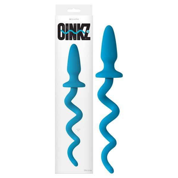 Oinkz! - Blue 9.6 cm (3.8'') Butt Plug with 20 cm (8'') Pig Tail