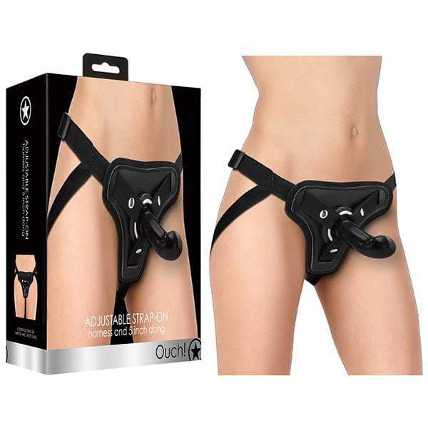 Ouch! Adjustable Black Pegging Strap-On