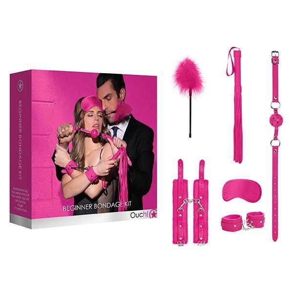 Ouch! Beginners Bondage Kit - Pink 5 Piece Set