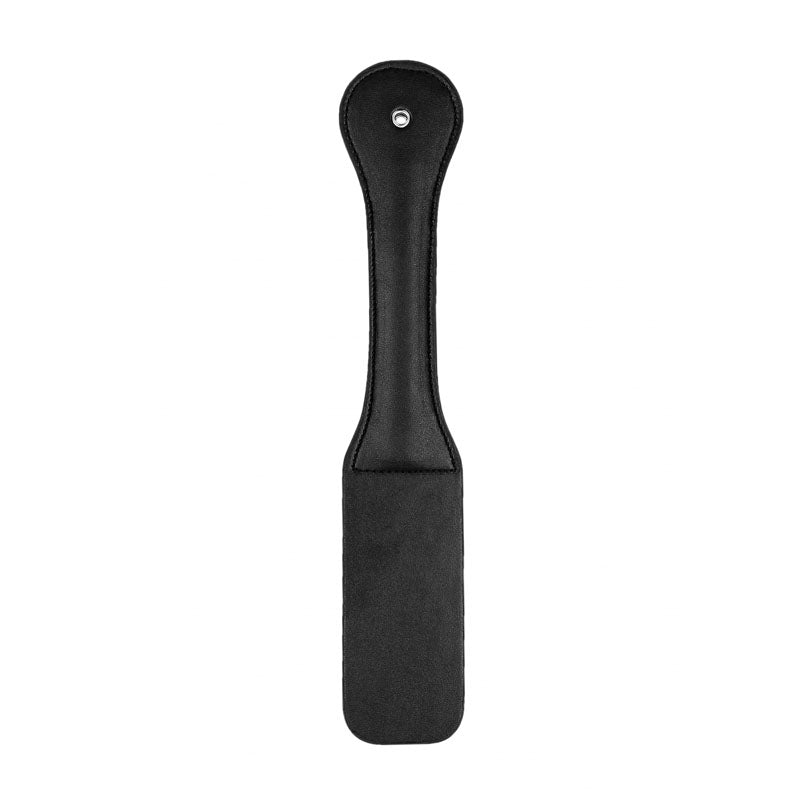 OUCH! Black & White Bonded Leather Paddle ''Ouch'' - Black