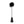 OUCH! Black & White Crop with Feather Tickler - Black