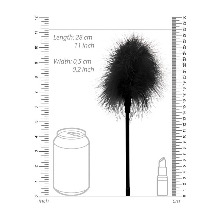 OUCH! Black & White Feather Tickler - Black