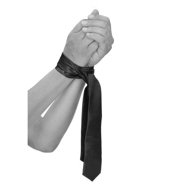 OUCH! Black & White Satin Bondage Tie