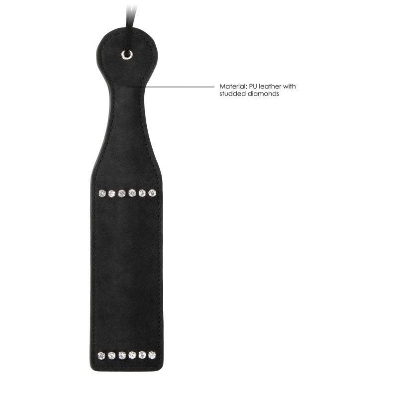 OUCH! Diamond Studded Black Paddle