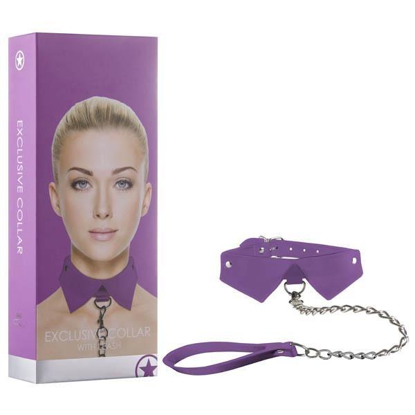 Ouch! Exclusive Collar & Leash - Purple Neck Restraint