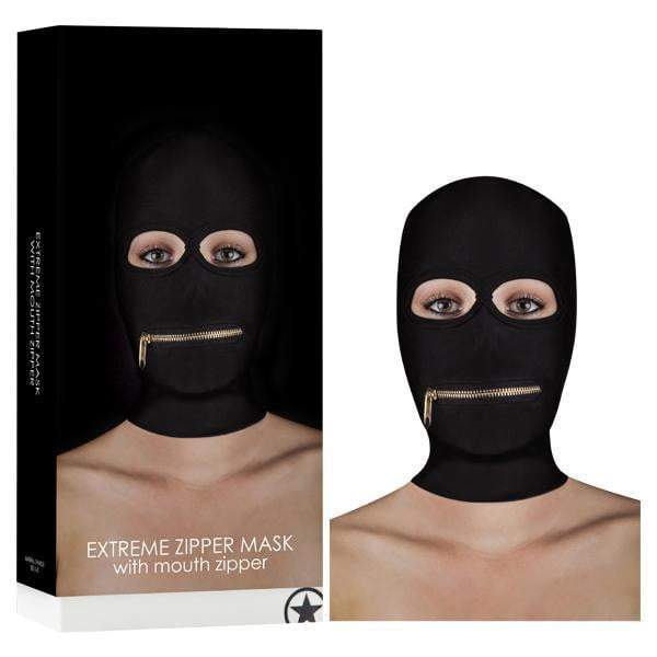 Ouch! Extreme Zipper Hood With Mouth Zipper - Black 