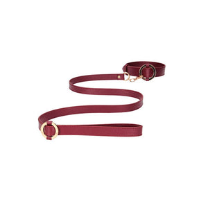 OUCH! Halo - Collar With Leash - Burgundy 