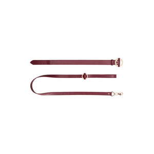 OUCH! Halo - Collar With Leash - Burgundy 