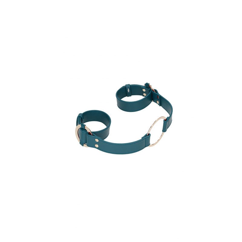 OUCH! Halo - Handcuff With Connector - Green Restraint