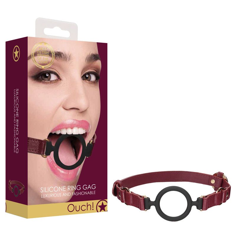 OUCH! Halo - Silicone Ring Burgundy Gag 