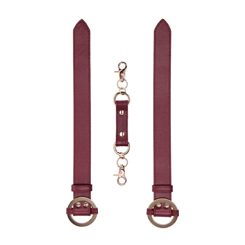OUCH! Halo - Wrist & Ankle Cuffs - Burgundy Restraints