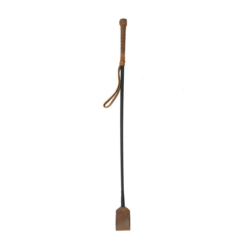 OUCH! Italian Leather Riding Brown Crop Whip