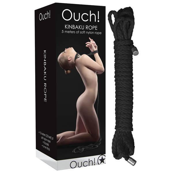 Ouch Kinbaku Rope - Black - 5 metre Length