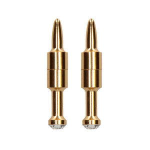 OUCH! Magnetic Diamond Pin Gold Nipple Clamps - Set of 2