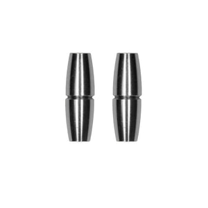 OUCH! Magnetic Nipple Clamps - Silver Sensual Cylinder - Set of 2