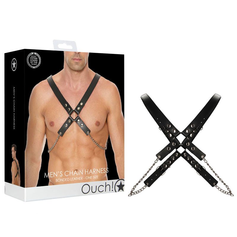 Ouch! Black Chain Men's Harness