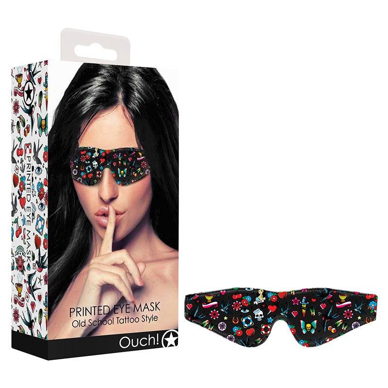 Ouch! Printed Eye Mask - Old School Tattoo Style 