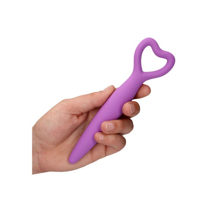 OUCH! Silicone Vaginal Dilator Set - Purple - Vibrating - Set of 5 Sizes
