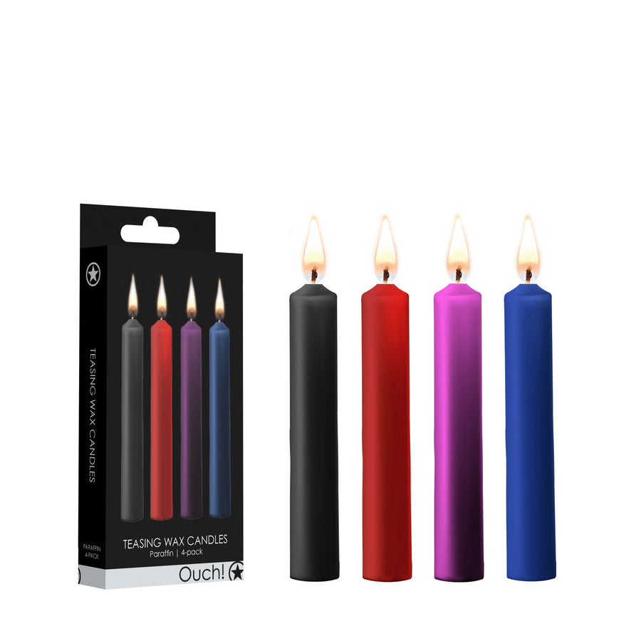 OUCH! Teasing Wax Coloured Drip Candles - 4 Pack