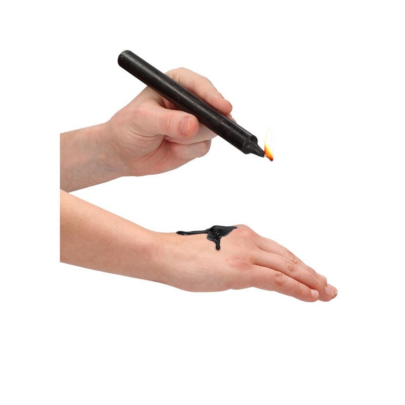 OUCH! Teasing Wax Candles Large Black Drip Candles - 4 Pack