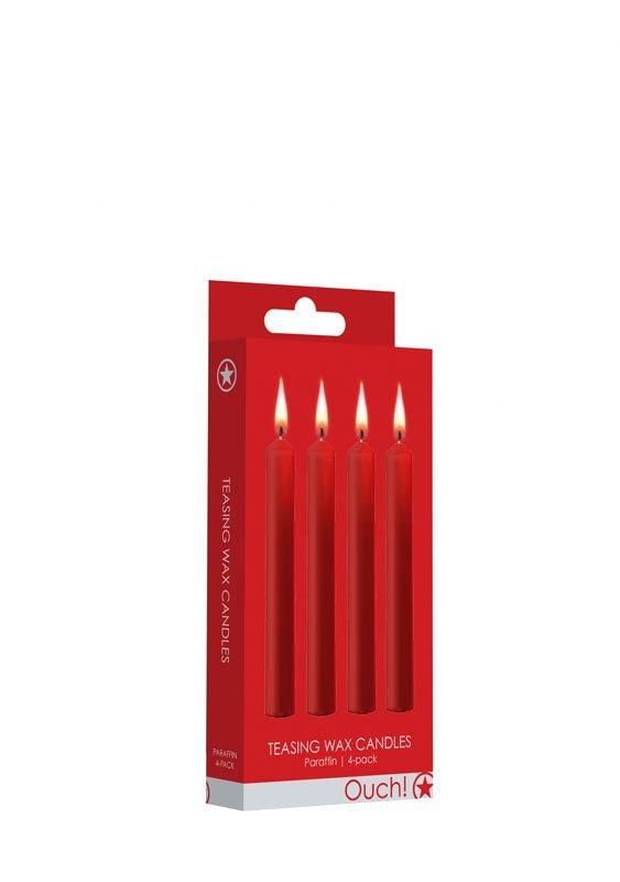 OUCH! Teasing Wax Red Drip Candles - 4 Pack