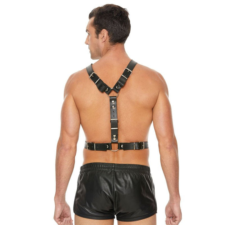 Ouch! Twisted Bit Black Leather Harness 