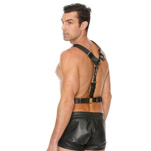 Ouch! Twisted Bit Black Leather Harness 