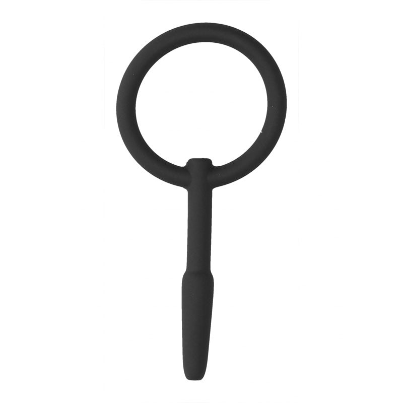 OUCH! Urethral Sounding - Silicone - Black 8.5cm Urethral Plug