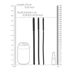 OUCH! Urethral Sounding - Silicone Black Dilator Set