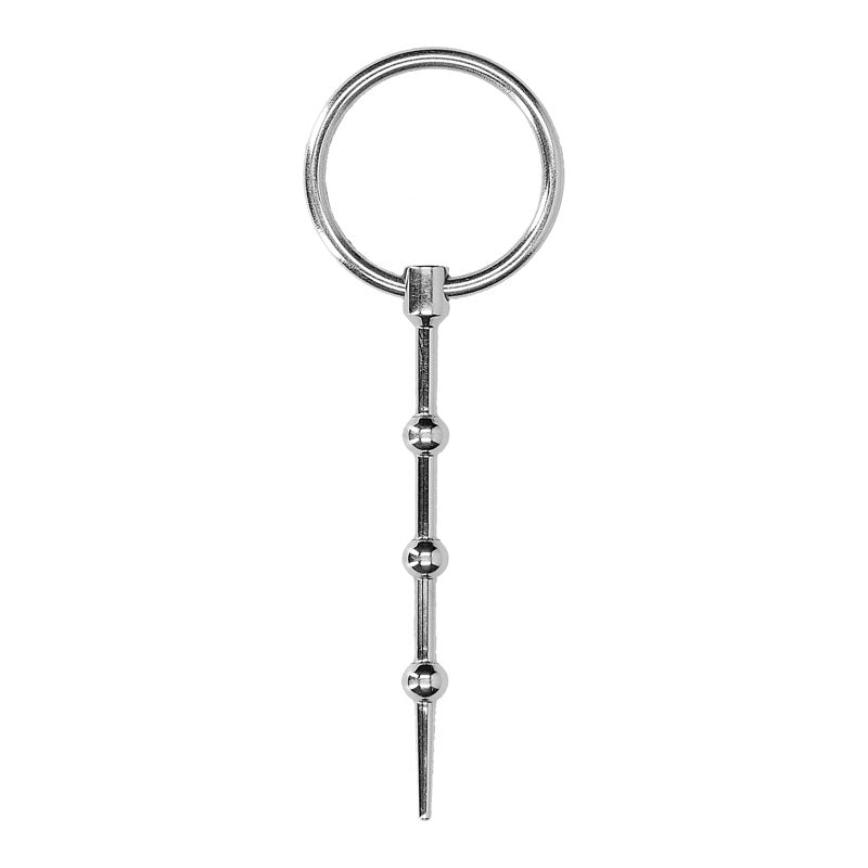 OUCH! Urethral Sounding - Stainless Steel 9.9cm Plug with Ring Pull