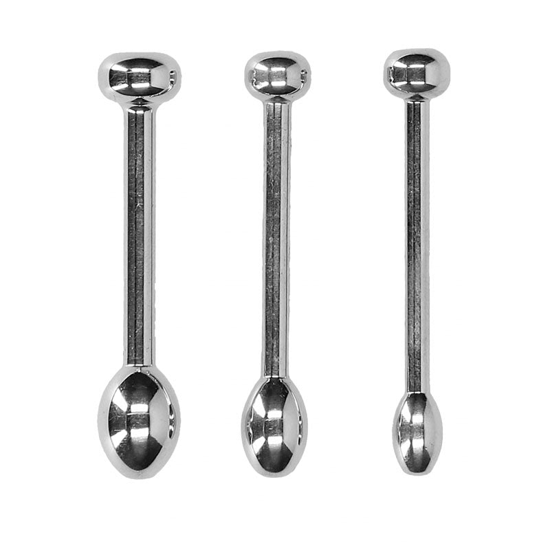 OUCH! Urethral Sounding - Stainless Steel Plugs - Set of 3 Sizes