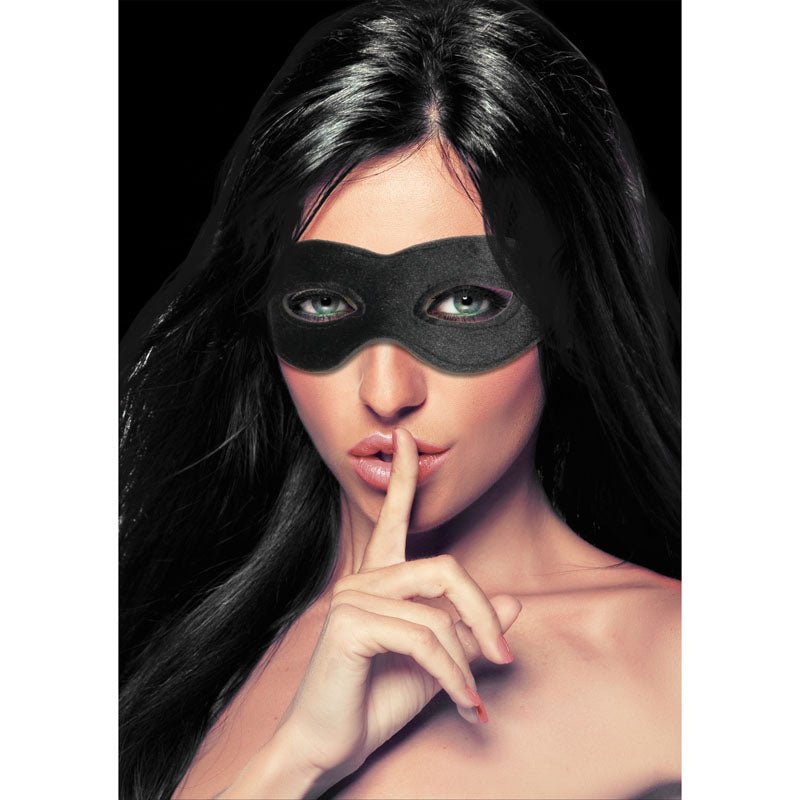 Ouch! Velvet & Velcro Adjustable Open Eye Mask 