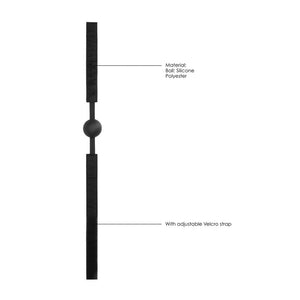 Ouch! Velvet & Velcro Adjustable Silicone Ball Gag - Black 