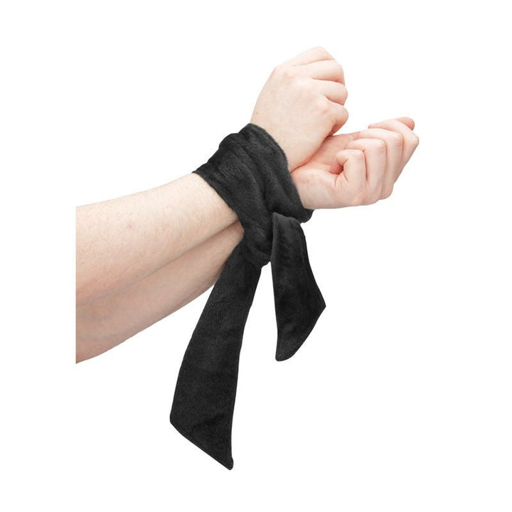 Ouch! Velvet & Velcro Tie-Up - Black - Restraint