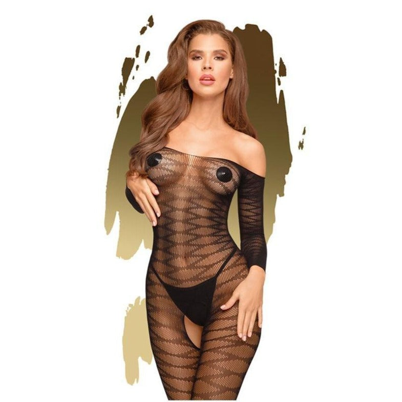 Penthouse DREAMY DIVA - Black Sheer Bodystocking - XL 