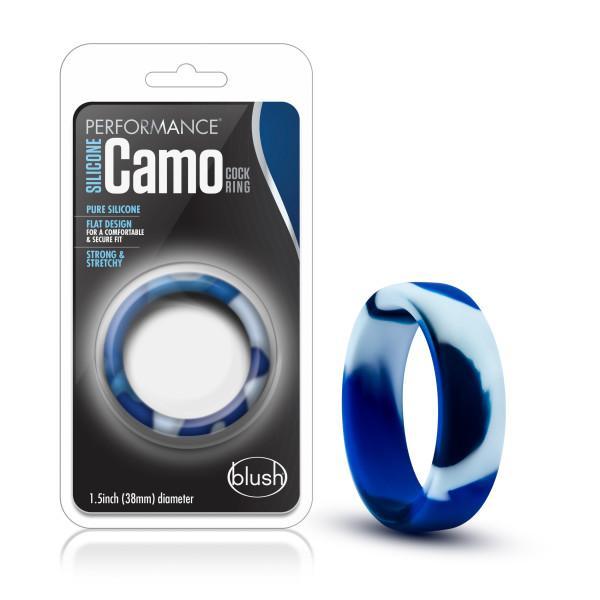 Performance Silicone Camo Cock Ring - Blue Cock Ring