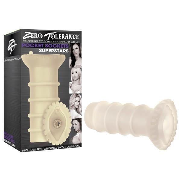 Pocket Sockets Superstar - Frosted White Stroker with DVD & Lube