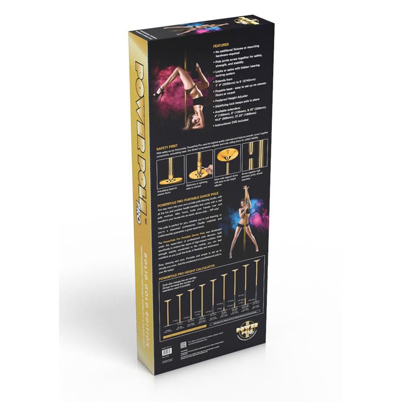 Power Pole Pro Gold Edition - Spinning Exercise and Dance Pole