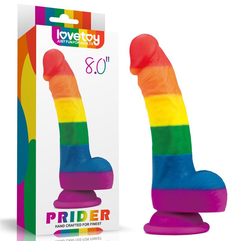 Prider 8 Inch Rainbow Dildo
