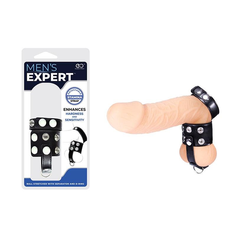 Mens Expert Ball Stretcher with Separator & D-Ring